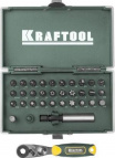 Набор KRAFTOOL Биты "ЕХPERT" "X-Drive", кованые, торсионные, Cr-Mo, система насечек "NSS", 33 предмета, в боксе