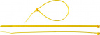 Хомуты нейлоновые желтые, 3.6 x 200 мм, 100 шт, ЗУБР