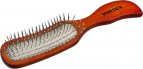Расческа деревянная, массажная, 23см, "волна", с металлическими зубчиками "VORTEX"