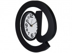 Часы настенные кварцевые "собачка" диаметр=30 см. цвет: черный циферблат 17*12 см.