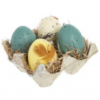 Изделие декоративное "Яйцо пасхальное", набор из 4-х шт, L10 W10 H8 см