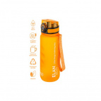 Бутылка для воды "Style Matte" оранжевая 6,5*6,5*23 см 500 мл, с углублениями д/пальцев, высота до крышки 19 см, с ситом, с защитным клапаном от проте