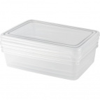 Набор контейнеров для заморозки Plast Team Frozen 0,9л прямоугольный 204х140х83 мм 3шт натуральный