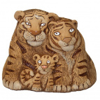 Тигры семья копилка керамическая 18*22*14 см ( )