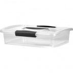 Ящик для хранения Keeplex Vision с защелками и ручкой 5л 37х27,4х9,5см прозрачный кристалл