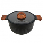 Кастрюля а/пр литая 5,2л стекл/кр Ristretto Stella ТМ KUKMARA