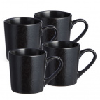 НАБОР КРУЖЕК  BRONCO "CHOICE BLACK" 400 МЛ =4 ШТ