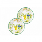 Набор тарелок 2 пр. 16*16*2 см, "Лимоны" NEW BONE CHINA
