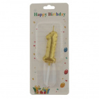 Свеча для торта "Цифра 1", L3,5 W1 H10 см