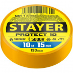 STAYER желтая, изолента ПВХ PROTECT-10, 15 мм х 10 м, 5 000 В (12292-Y)
