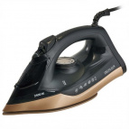 Утюг DELTA LUX  DE-3007 черный с золотым : 2400Вт  КЕРАМИКА,АНТИКАПЛЯ,АНТИНАКИПЬ(10)