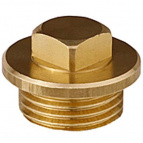 Заглушка GENERAL FITTINGS, 6-ти гранная головка с прижимной шайбой, никелированная латунь, наружная резьба, 3/4"