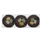 Набор из 3-х изделий декоративных "Гнездо пасхальное" (10*5), L31 W11 H5 см