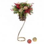 Цветочная Композиция В Подсвечнике "Новогодняя Фантазия" Ширина 55См*Высота97М- Без Упаковки