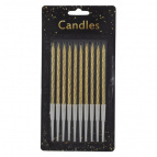 Набор из 10-ти свечей для торта, D 0,5 см,L9,5 W0,5 H18,5 см