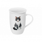 Кружка 450 мл 12*9*12,5 см "Кот Степан", NEW BONE CHINA