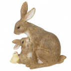 Фигурка декоративная "Зайцы", L11,5 W5,5 H13 см