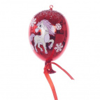 Украшение новогоднее "Воздушный шарик с лошадкой", L7 W7 H11 см