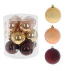 Украшение новогоднее "Шар", набор из 12 шт, D8 см Полимерный материал