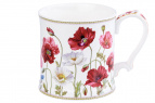 Кружка 380 мл 12,3*9*9 см "Маки" NEW BONE CHINA