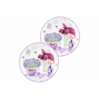 Набор тарелок 2 пр. 16*16*2 см, "Лаванда" NEW BONE CHINA