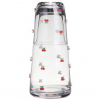 ГРАФИН С КРЫШКОЙ-СТАКАНОМ "FRUITY CHERRY" 890/330 МЛ