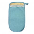 Мочалка «Королевский пилинг», рукавица с декором- тесьма,  14,5*25 см, в ассортименте 3 цвета "Банные штучки"