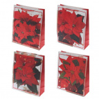 Пакет подарочный (бумага 210г/м2, блок 12шт), L26 W10 H32 см, 4в.