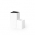 Подставка для ножей и столовых приборов (бело-черный)