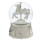 Фигурка декоративная в стекл шаре "Карусель" (ключ, движ), L9 W9 H14 см