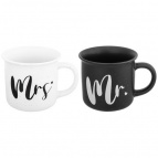 Набор 2 кружек 400 мл 13*9,5*8,8 см "Mrs. аnd Mr." NEW BONE CHINA