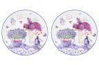 Набор тарелок 26*26*2 см. 2 пр. "Лаванда" NEW BONE CHINA