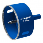 ЗУБР АГК Алмазная коронка d 70 мм (центр. сверло, трехгр. хвост, Р60) (29850-70)