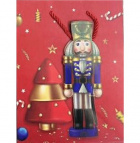 Пакет подарочный мат.лам,глиттер,3Dэл. 18х23х10см(М), Синий солдатик, Dream Cards 210 г ПКП-9203