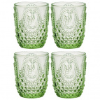 НАБОР СТАКАНОВ ДЛЯ ВОДЫ/СОКА "SUNDAY" GREEN 4ШТ/280 МЛ