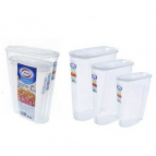 Набор контейнеров для сыпучих продуктов "Лайт" 2 л, 3 л, 5 л(Прозрачный)