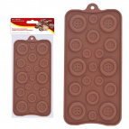 Форма для шоколадных конфет силиконовая "Пуговицы".