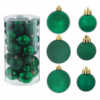 Набор из 40шт Украшение новогоднее "Шар", D 6см,5см,4CM,3см в асс. Полимерный материал