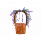 Корзина с ручкой 23*15*35 см, "Лавандовое поле"