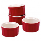 Набор рамекинов керам 4пр 9х4,5см красный Flamenco ТМ Appetite