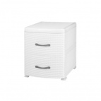 Комод-тумба "Ротанг" 2-х секц. (белый)