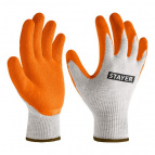STAYER L-XL, х/б перчатки с рельефным латексным покрытием, противоскользящие (11403-XL)