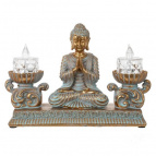 Фигурка декоративная "Будда"с 2-мя LED свечами , L21,5 W7,5 H14,5 см