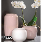 397349 Кашпо керам.Kübel Pilus d19 h17 см пудрово-розовый (ш/к 4628)