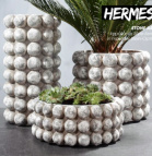 540554 Кашпо керам. Hermes antique stone d14,5 h12,5 см под камень (ш/к 2871)