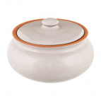 Горшок для запекания "TerraCotta" 21*21*13,5 см, 2 л, высота без крышки 11 см, серый, диаметр дна горшка 10 см