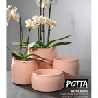 396646 Кашпо керам.Kübel Potta matt d15,5 h14 см розовый матовый (ш/к 9408)