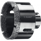 ЗУБР АВК вакуумная алмазная коронка, d 65 мм, (М14, 15 мм кромка) (29865-65)