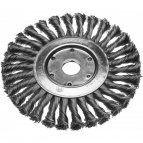 ЗУБР "ПРОФЕССИОНАЛ". Щетка дисковая для УШМ, плетеные пучки стальной проволоки 0,5мм, 175х22мм