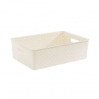 Корзинка "Береста" 7,5л 350х245х105мм (слоновая кость)